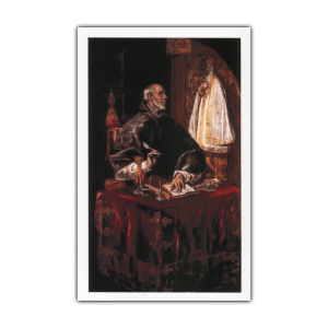 Saint Ildephonsus holy card
