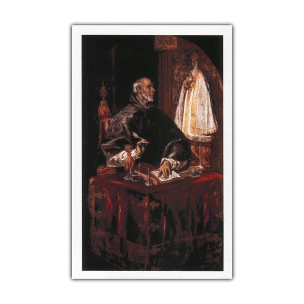 Saint Ildephonsus holy card