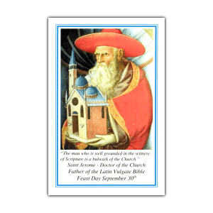 Saint Jerome holy card