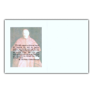 Saint John Henry Newman note card interior sample 1