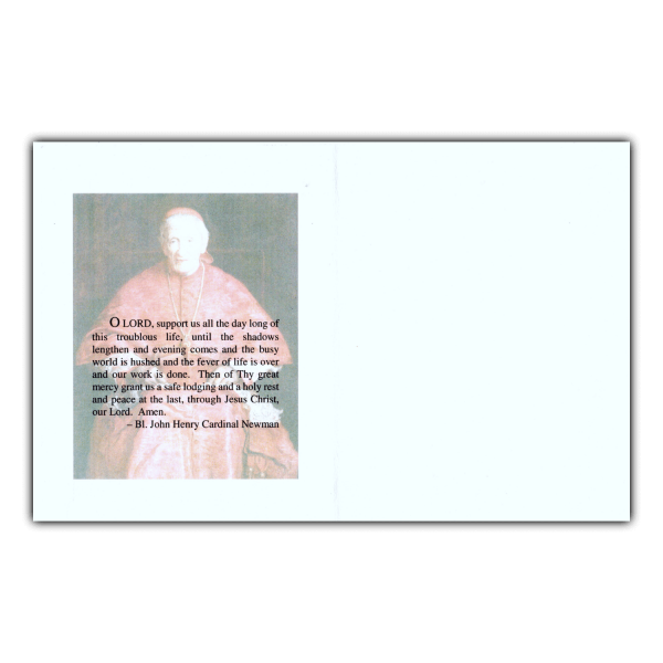Saint John Henry Newman note card interior sample 1