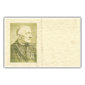 Saint John Henry Newman note card interior sample 2