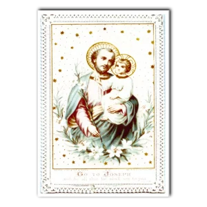 Saint Joseph Sanctification of Sundays holy card