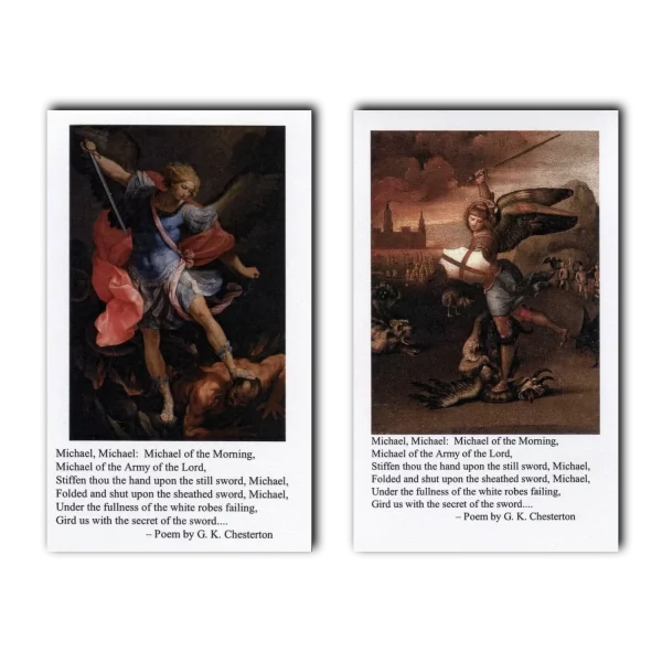 Saint Michael of the Morning holy card