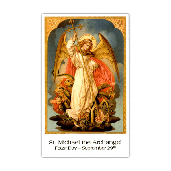 Saint Michael the Archangel holy card