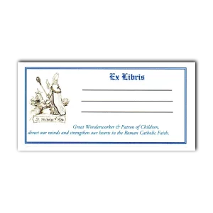Saint Nicholas Bookplate stickers single