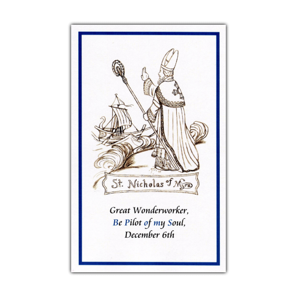 Saint Nicholas Pilot of my Soul holy card