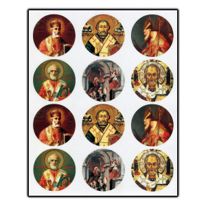 Saint Nicholas stickers - set of 12