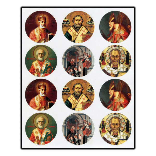 Saint Nicholas stickers - set of 12