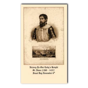 Saint Nuno Alvarez holy card 2