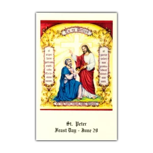 Saint Peter the Apostle holy card