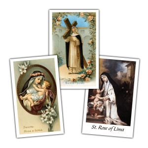 Saint Rose of Lima holy cards
