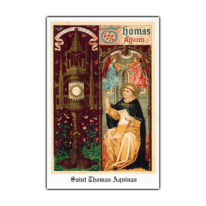 Saint Thomas Aquinas holy card