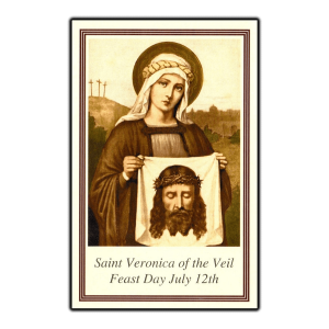 Saint Veronica of the Veil holy card