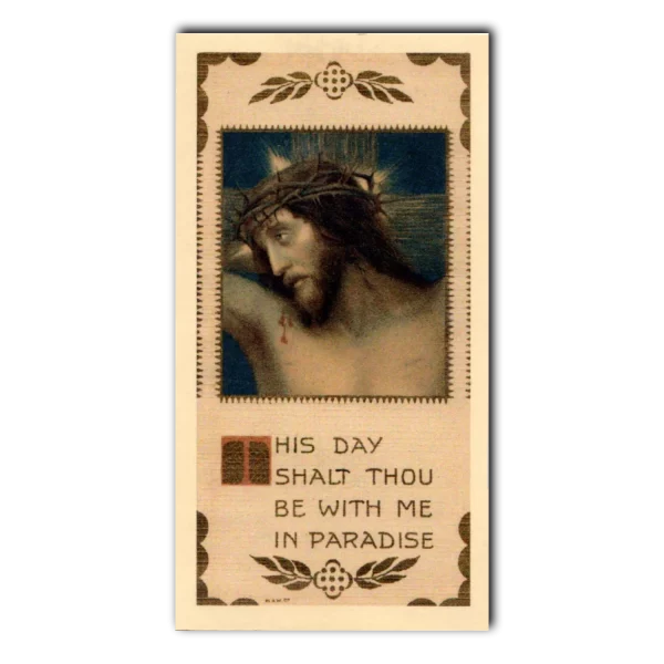 Seven Last Words of Christ Holy Card 2