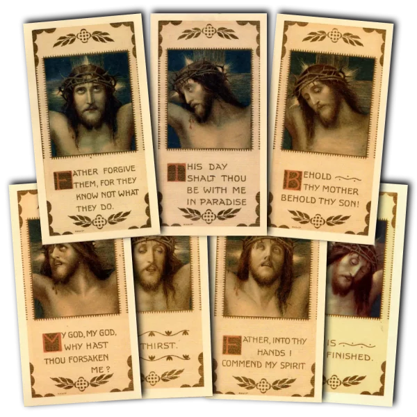 Seven Last Words of Christ Holy Card set