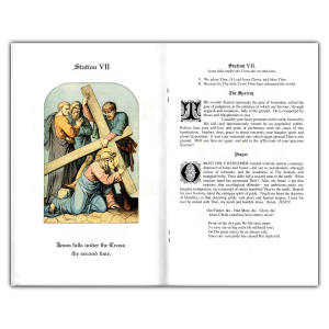 The Stations of the Cross or Way of the Cross booklet inside sample page