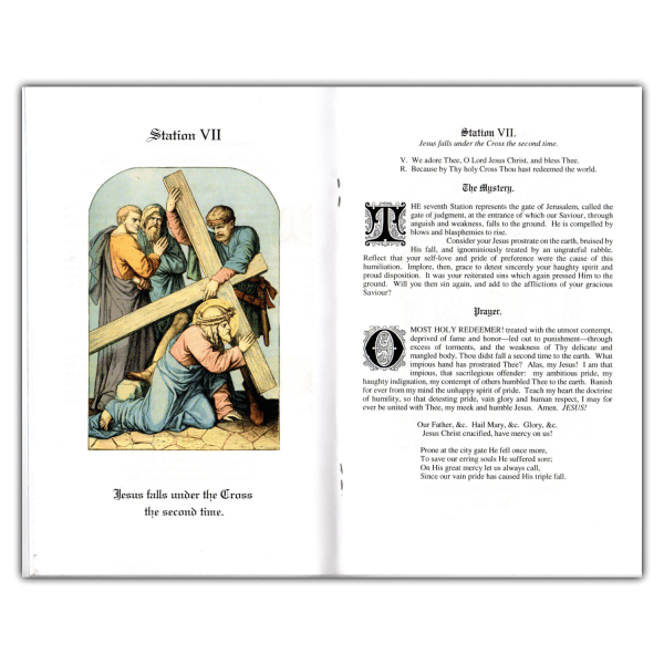 The Stations of the Cross or Way of the Cross booklet inside sample page
