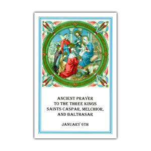 Three Kings (Magi) holy card color