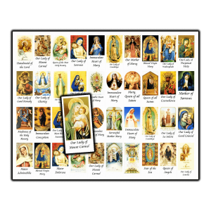 Titles of Mary stickers