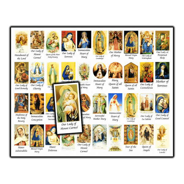 Titles of Mary stickers
