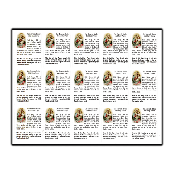 Hail Mary Prayer stickers