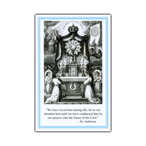 Funeral Holy Cards - Blessed Sacrament