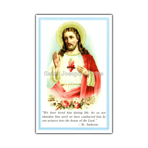 Funeral Holy Cards - Sacred Heart