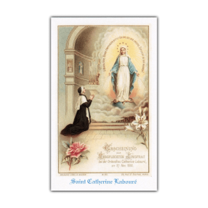 Saint Catherine Laboure holy card