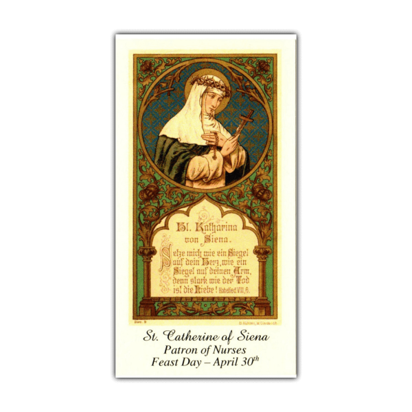 Saint Catherine of Siena holy card