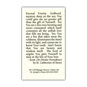 Saint Catherine of Siena holy card Prayer to the Trinity