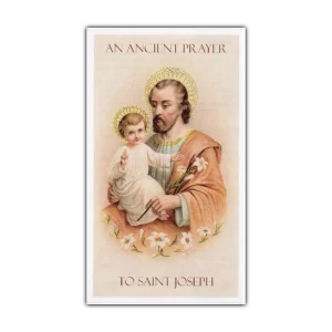 Ancient Prayer to Saint Joseph holy card