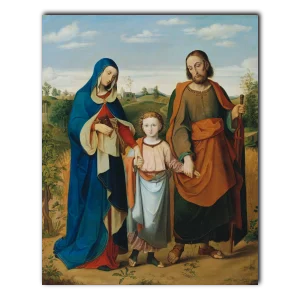 The Holy Family on the Way Home from the Temple print Eduard Ritter von Engerth, 1855 (8x10)