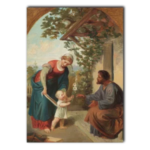 The Holy Family print Joseph Hasslwander (1812-1878) 5x7