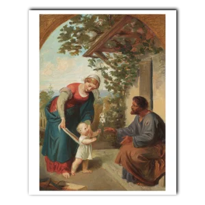 The Holy Family print Joseph Hasslwander (1812-1878) 8x10