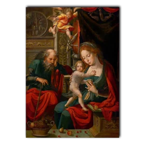 The Holy Family print Pieter Coecke van Aelst (1502-1550)5x7