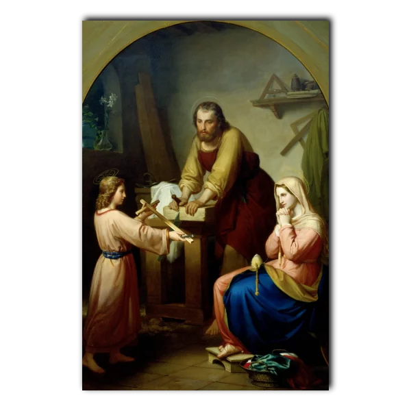 The Holy Family print Rafael Flores 4x6