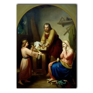 The Holy Family print Rafael Flores 5x7
