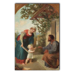 The Holy Family printJoseph Hasslwander (1812-1878) 4x6