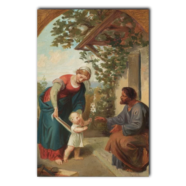 The Holy Family printJoseph Hasslwander (1812-1878) 4x6